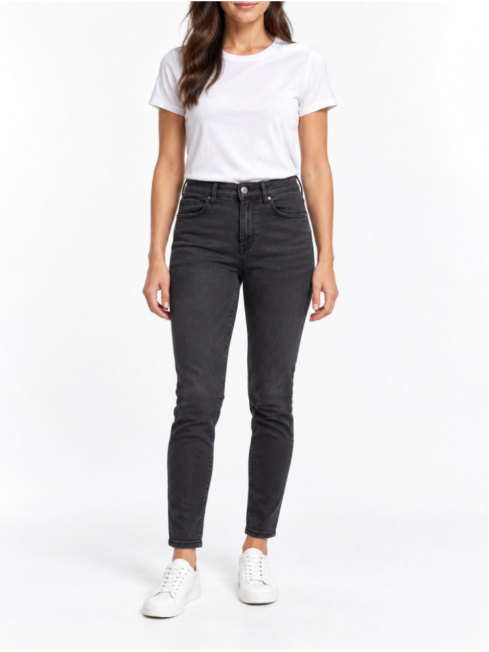DL1961 Florence Skinny Jeans Womens 27 Eclipse Black Mid Rise Instasculpt